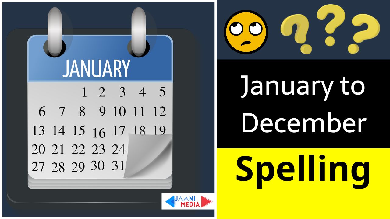 january to december spelling