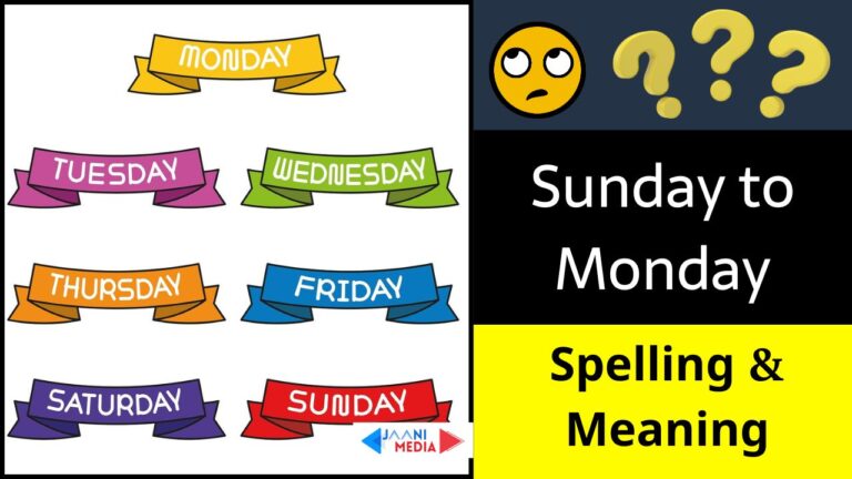 sunday monday spelling