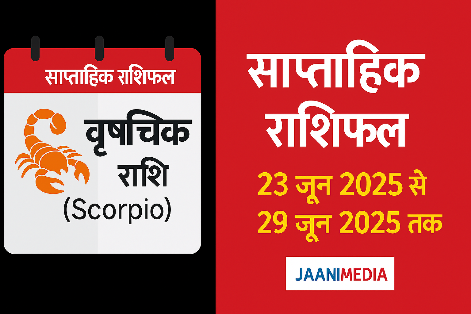 🦂 Vrishchik Rashi Weekly Rashifal (23 जून – 29 जून 2025)
